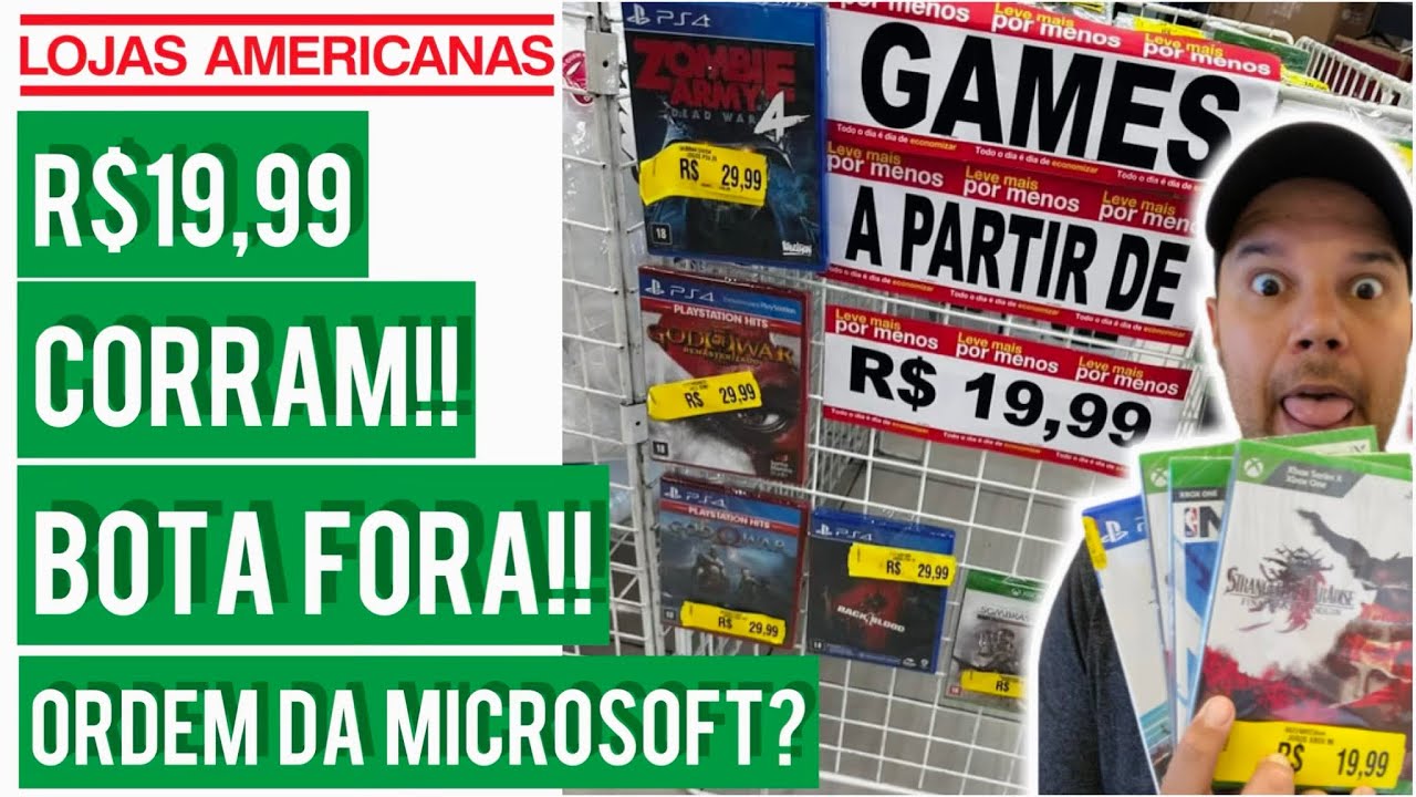 JOGOS DE PS5, PS4 E XBOX POR R$ 19,99 NA AMERICANAS - SALDÃO DE GAMES 