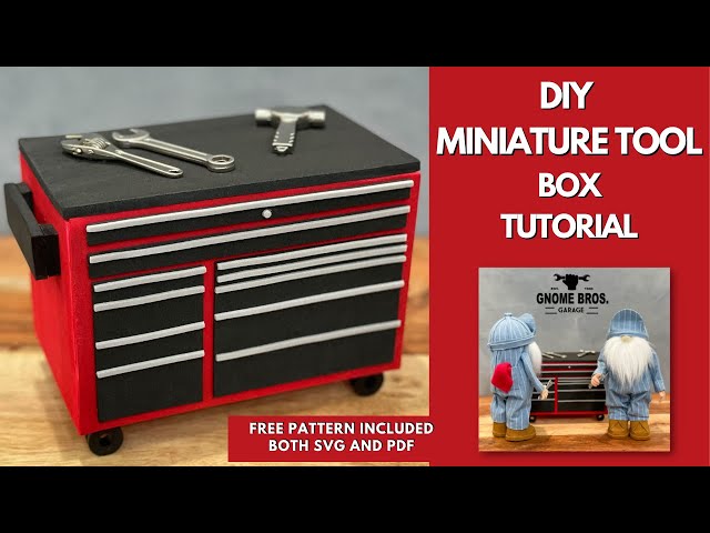 DIY Miniature tool box prop/Mini mechanic tool box/doll house miniatures 