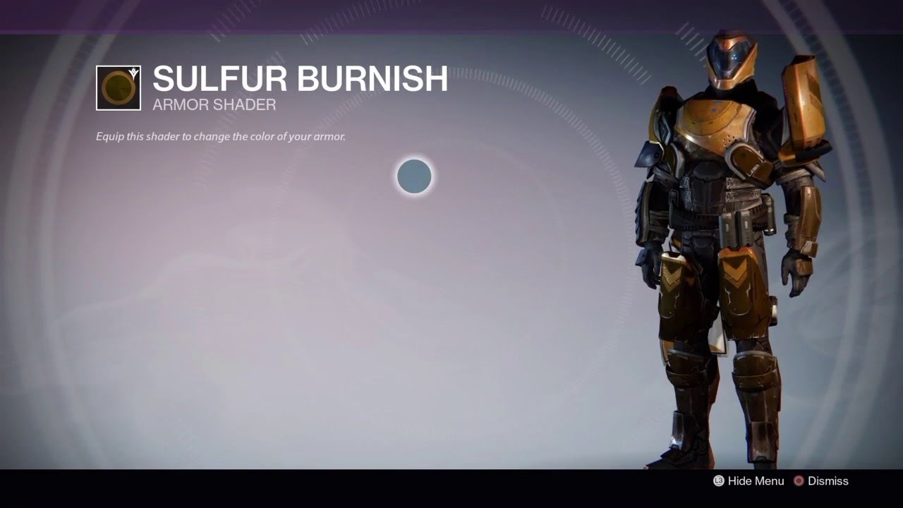 Destiny Titan: Jovian Guard ALL SHADERS Full Set PS4 Exclusive Armor