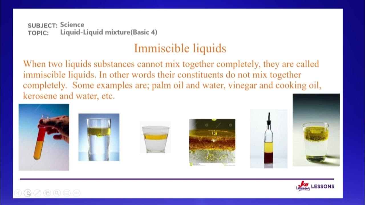 BASIC 4 science liquid liquid mixture YouTube