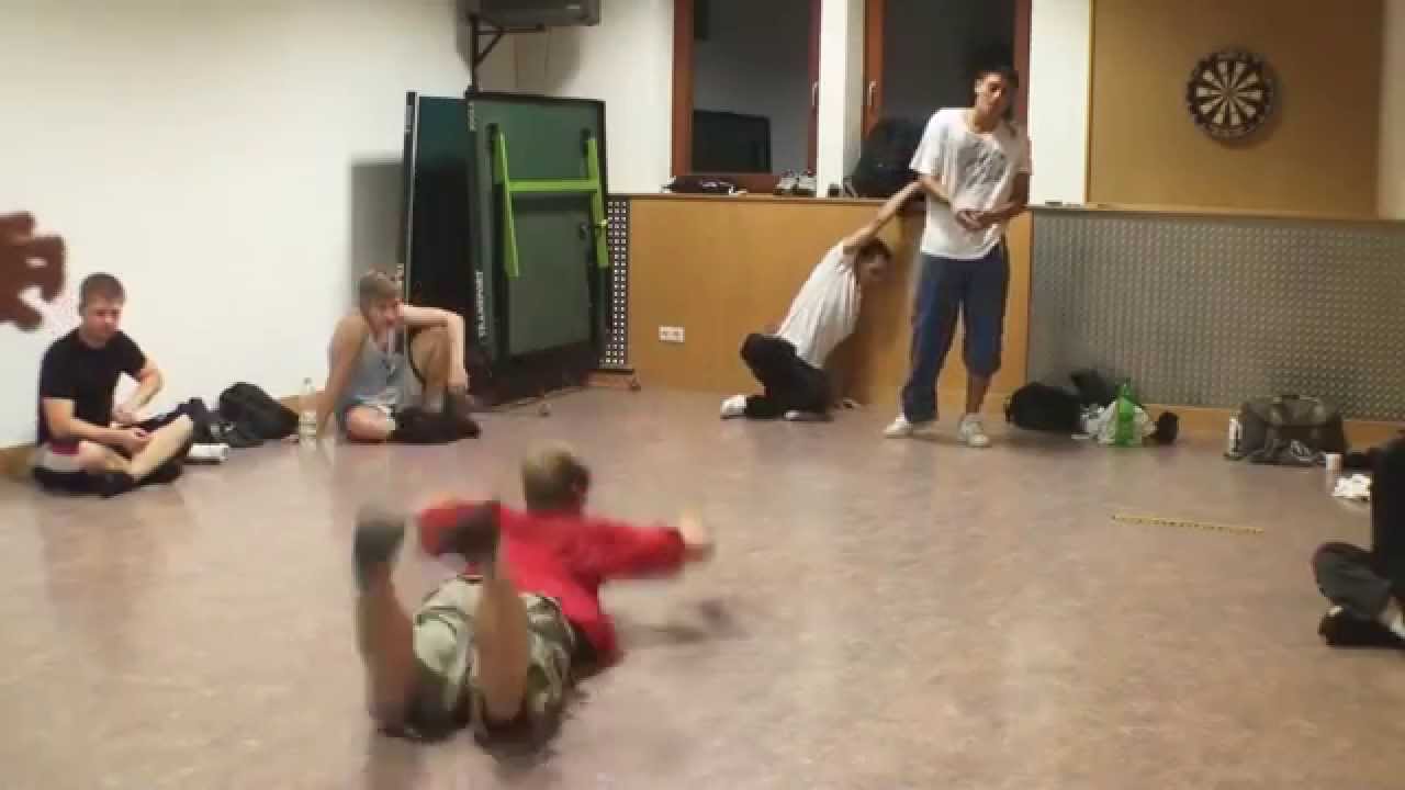 bboy hill and other mexican bboys practice in pforzheim germany