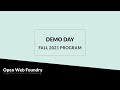 Demo Day | Open Web Foundry Fall 2021 Program