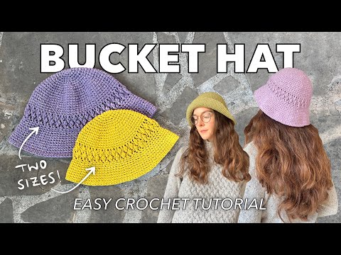 Crochet Bucket Hat Tutorial + Written Pattern 👒🧶 | Easy Crochet