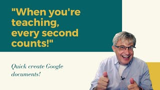 3 ways to quickly create Google documents (Docs/Sheets/Slides) plus a bonus!