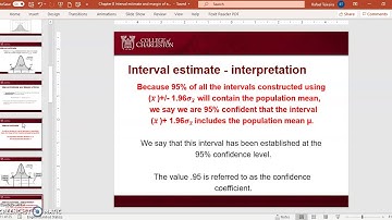 Ch 8 Video 4 Intro Interval estimation