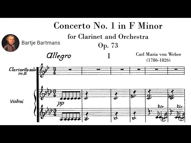 Carl Maria von Weber - Clarinet Concerto No. 1 in F minor, Op. 73 (1811) akkorde