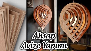 Ahşap Avize Yapımı - Ahşap İşleri - Ahşap Lamba Yapımı