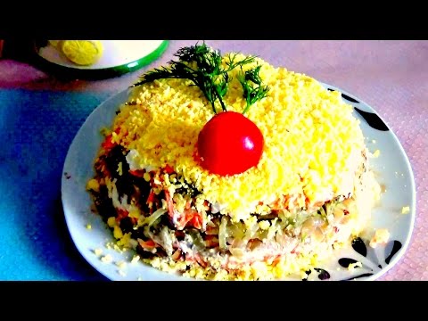 Видео рецепт Салат с печенью куриной