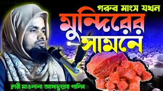 গরুর মাংস যখন মুন্দিরের সামনে। ক্বারী  আসাদুল্লাহ গালিব। hd waz live tv।New Waz 2023