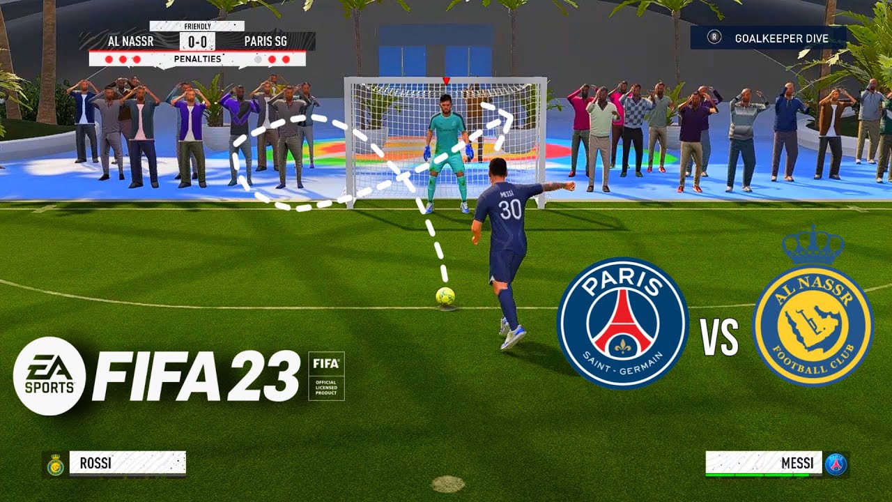 FIFA 23 VOLTA | Al Nassr vs PSG - Ronaldo vs Messi | Penalty shootout ...