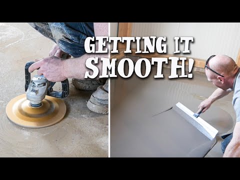 SMOOTHING AN UNEVEN CONCRETE FLOOR - Ready for Epoxy