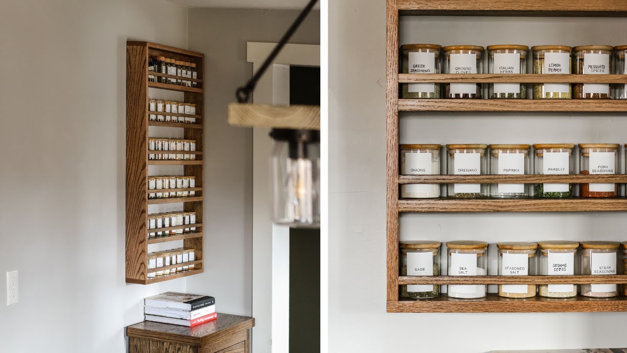 DIY Spice Rack Cabinet Shelves, Free Plan