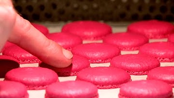 Zumbo Baking - Choc Raspberry Macarons (Step 4: Baking)