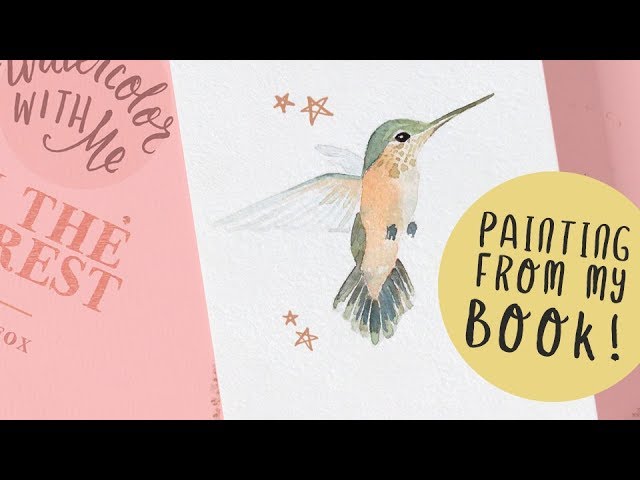 Watercolor Hummingbird Tutorial: From MY BOOK! (Easy, Beginner Painting)