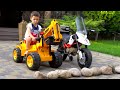 Artem ride on kids Tractor Excavator Funny Stories about Power Wheels toys Tractor for kids
