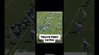 Travis Hunter‘s last touchdown as a college career and his first NFL catch