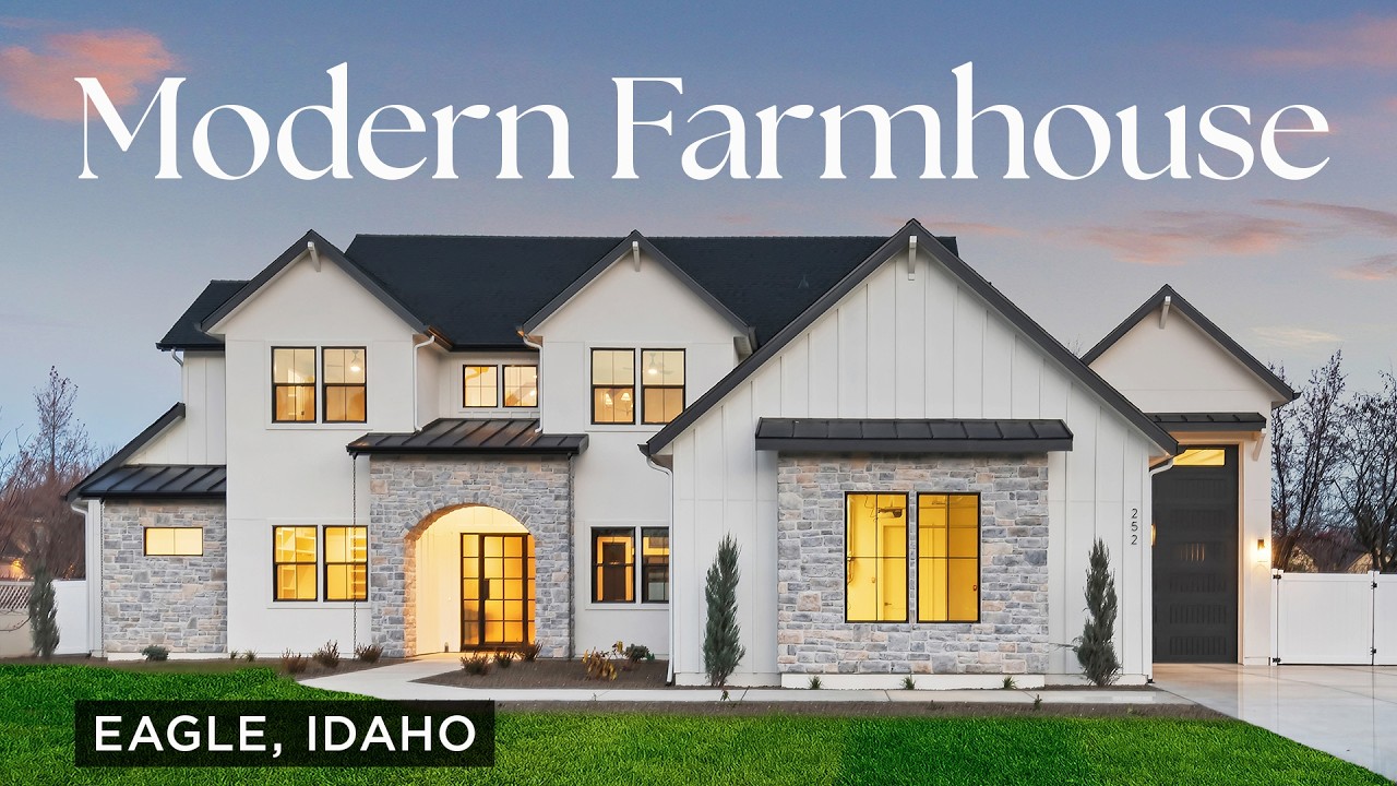 Eagle, Idaho, House Tour | New Construction Transitional Farmhouse Style Loaded With Luxury Details