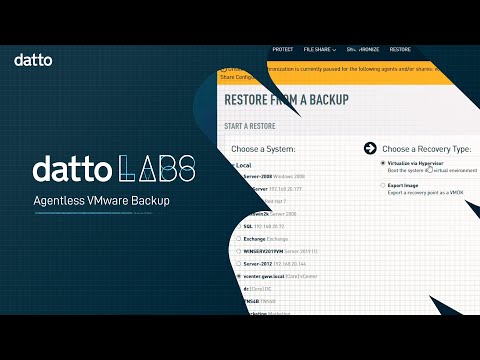 Datto Labs: Agentless VMware Backup