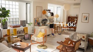 VLOG_ 部屋をリセットしながらリビングのインテリア紹介(Room Tour), 冬に向けての準備&amp;買ったもの,  夜のお菓子作りと作って食べたもの記録, シンプル+カジュアルな日常