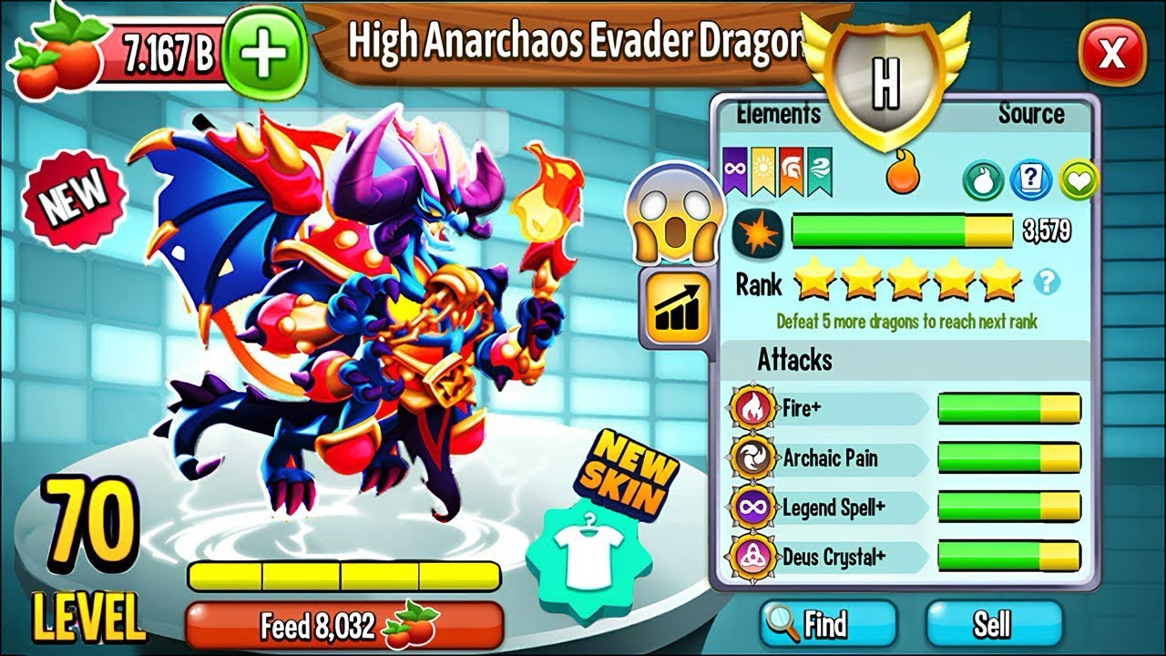 УЛУЧШЕНИЕ ВЫСОКОГО АНАРХАОСА УКЛОНЕНИЯ 5 🌟 УР70 СУПЕР КРОВОПИСАТЕЛЬ | ГОРОД ДРАКОНОВ