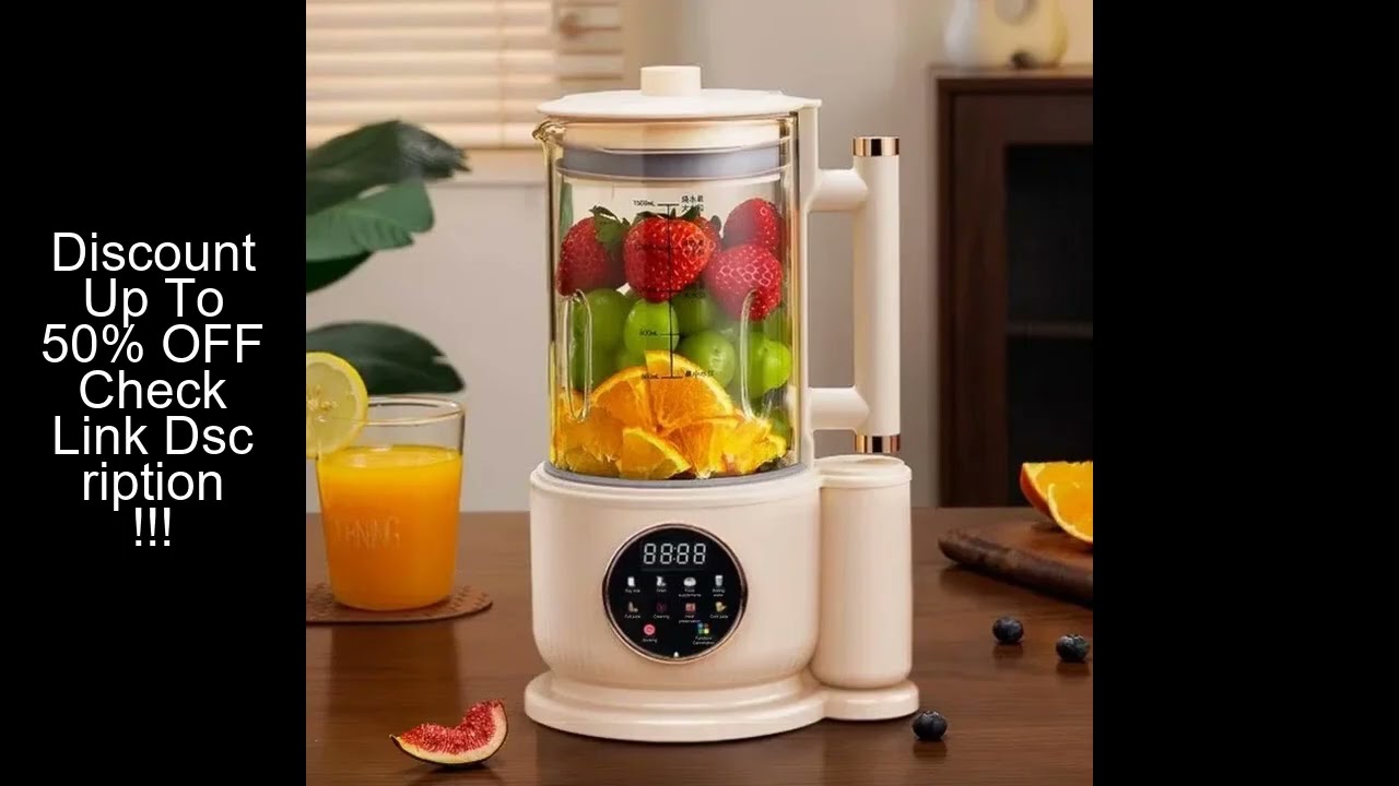Electric Soy Milk Machine 1500ML Mixer Machine Automatic Intelligent Food Blender Fruit Juicer Wall