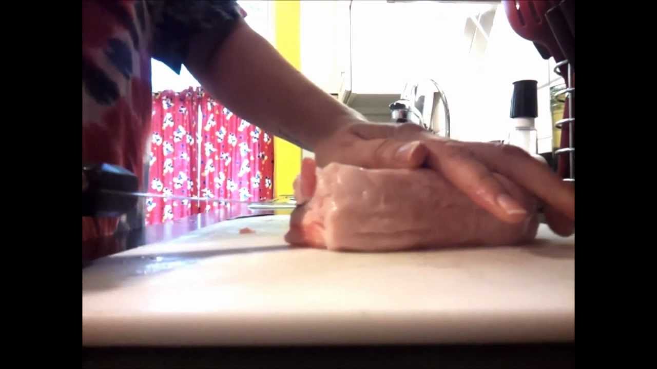 How to cut a pocket in a pork chop