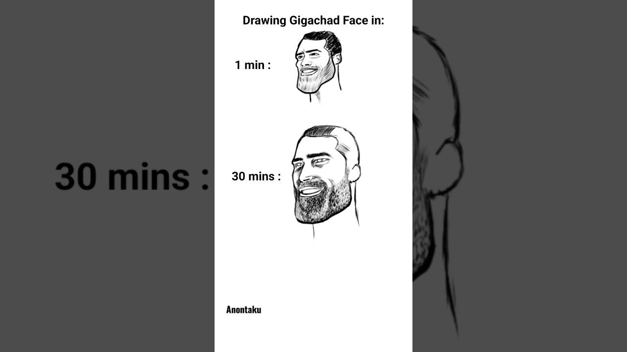 You can be a giga chad too 🗿 #gigachad #chadface #tutorial #lessons, Face  Tutorial