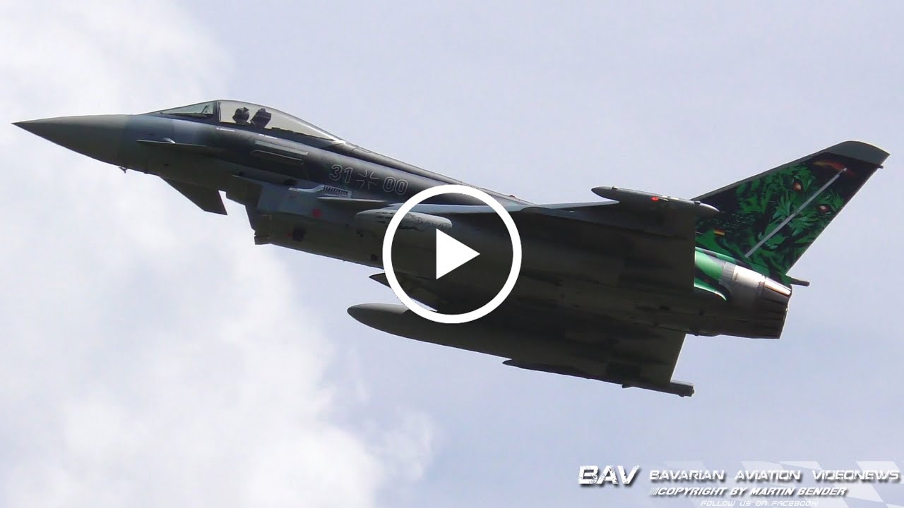 Eurofighter EF2000 - German Air Force "Ghost Tiger cs" 31+00 - fly by at Lechfeld Air Base