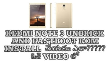 How to install fastboot rom on redmi note 3||how to unbrick redmi note 3||In Telugu||