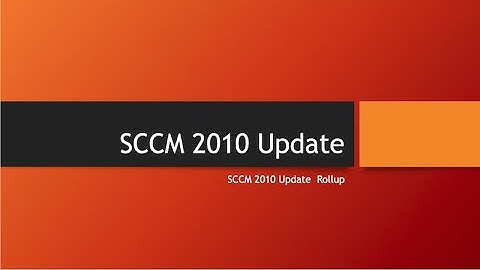 SCCM 2010 Update Rollup