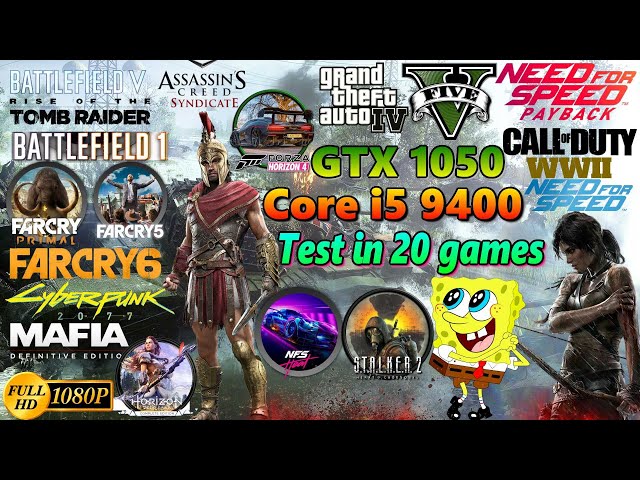 GTX 1050 2GB + Core i5 9400 Tested in 20 Games (2024) | 1080p