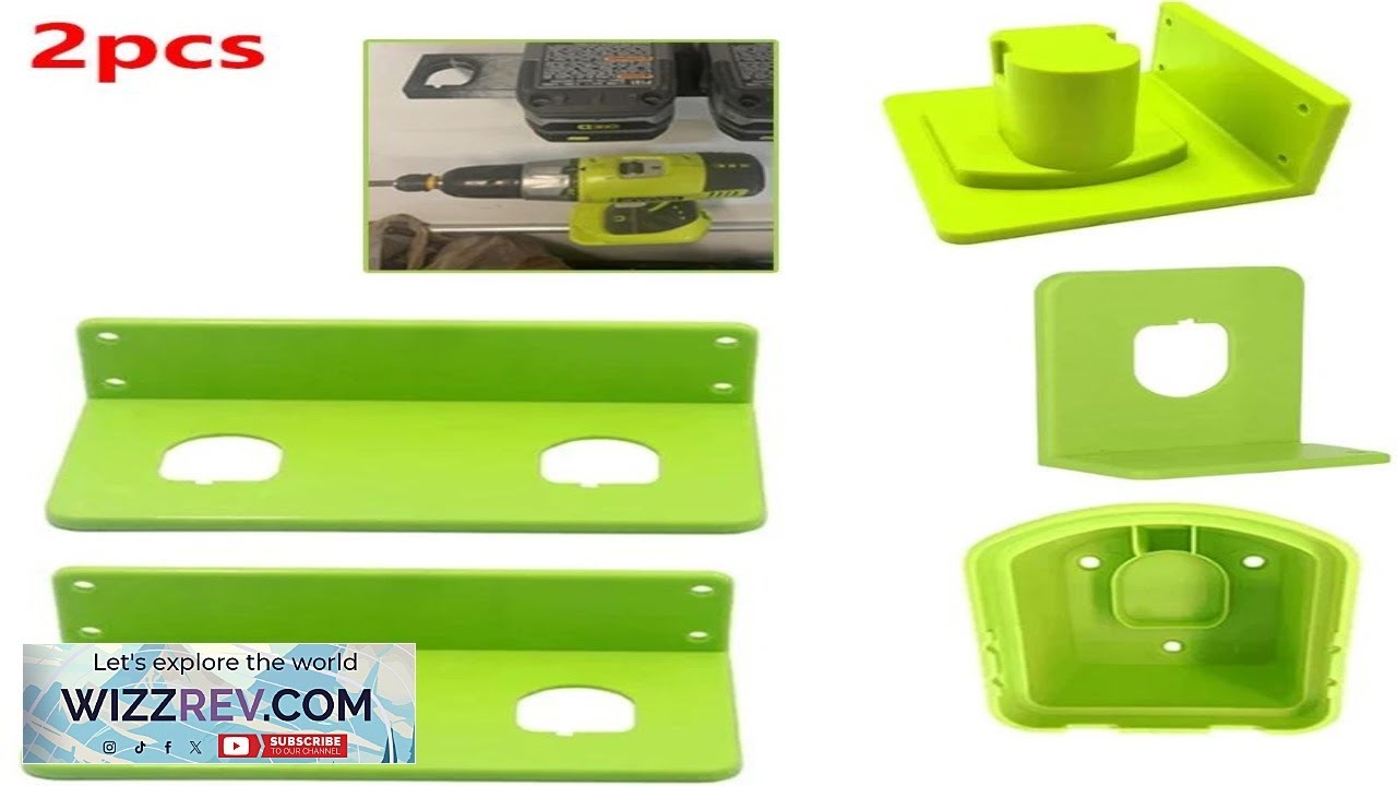 Wall Mount Battery and Tool Holder for Ryobi 18V Lithium Battery Power