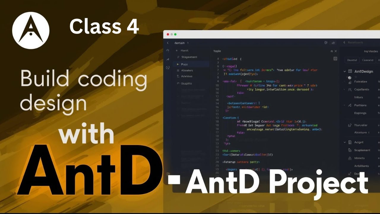 Ant Design Tutorial | How to Create Columns and Rows data (Class 4 ...