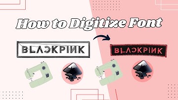 How to Digitize Manual Satin Stitch Font for Embroidery Using Ink/Stitch | BLACKPINK Patch Logo