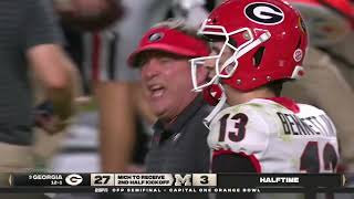 Kirby Smart not happy with final drive before halftime Georgia Orange Bowl