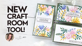 NEW Craft Room Tool ! Taylored Expressions Glass Mat + Mini Slimline Cards