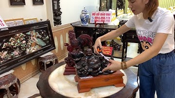 siêu phẩm tranh trắc khảm ngà,bộ bàn trà gỗ trắc,cụ di lạc,đôn nho,bàn kim tiền,hôp,khay trà.....