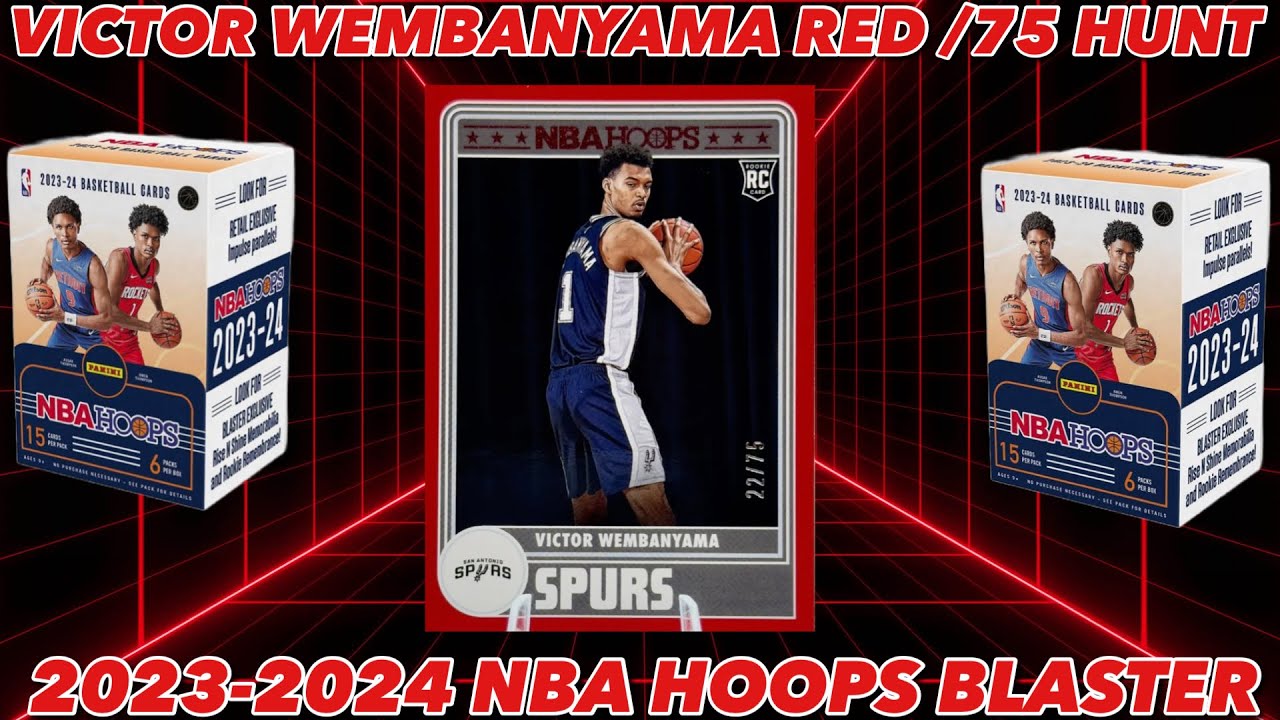 ✓📈 WE GOT HIM! WEMBANYAMA HUNTING! 2023-2024 NBA HOOPS BLASTER REVIEW 