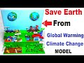 save earth from global warming - climate change 3D model making  - science project | howtofunda