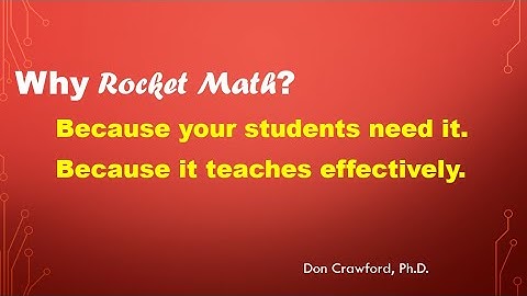 Why Rocket Math?