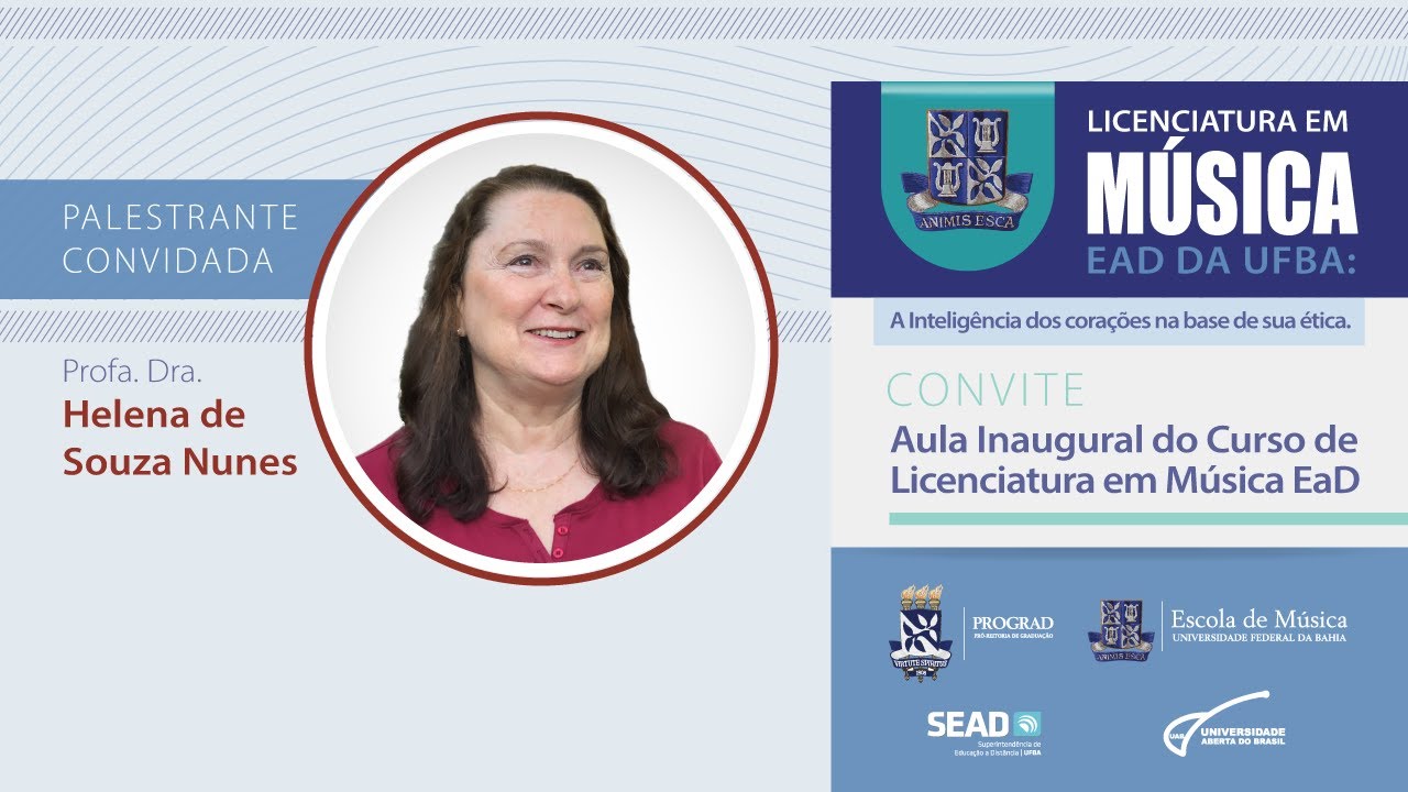 Aula Inaugural - Curso de Licenciatura em Música EaD - YouTube