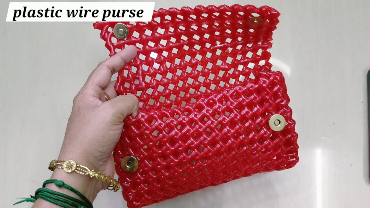 மூடி போட்ட பர்ஸ் Plastic wire purse making tutorial for beginners koodai pinnuvathu eppadi in tamil 