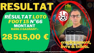 resultat loto foot 15 n66