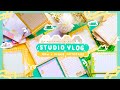 Studio Vlog 🍐 How I Make Notepads | Small Business Shop Preparation ep. 2