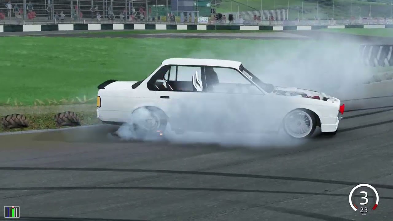 BMW E30 2JZ conversion spinning around buxton!!!