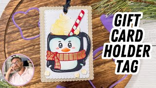 Cozy Penguin Mug Tag | Adorable Gift Card Holder Idea