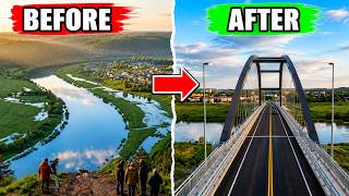 From Empty River to a Beautiful Modern Bridge | Amazing Before & After Transformation
