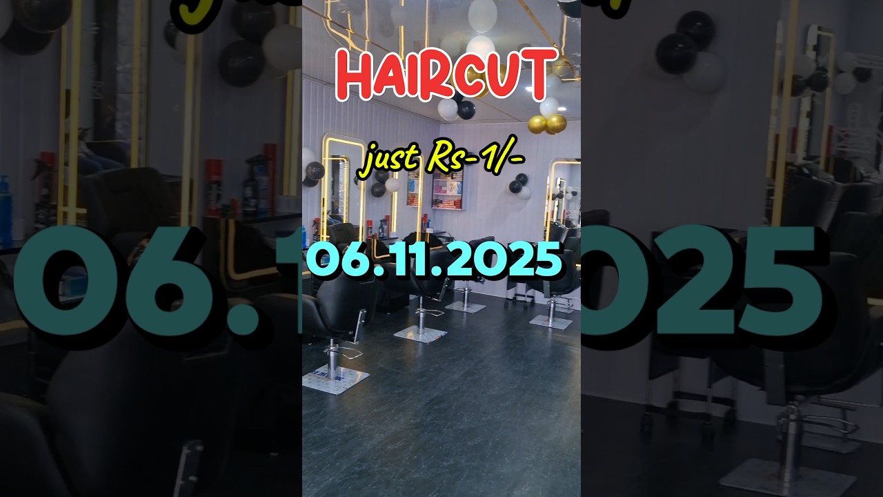 1ruppee ku hair cut.. 