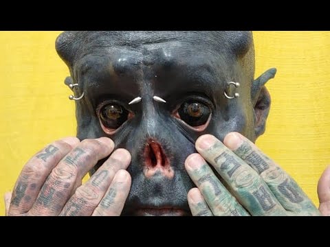 Vídeo: Ventilador De Tatuagem Cortou Nariz E Orelhas Para Parecer Um Esqueleto
