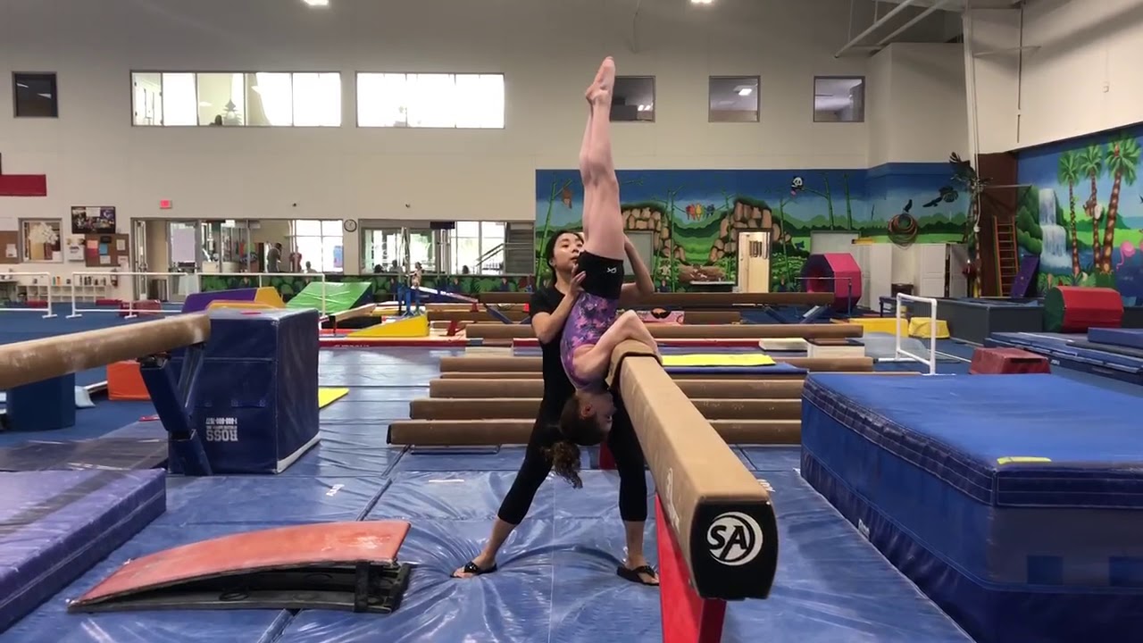 Back Handspring Balance Beam Mount YouTube